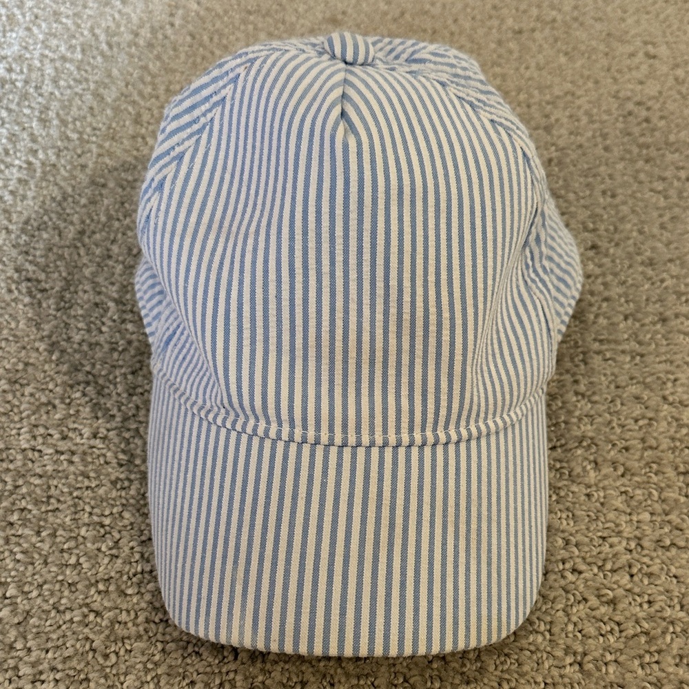 Janie and Jack Blue Striped Kids Hat